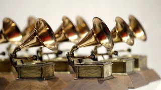 Grammy Awards are displayed