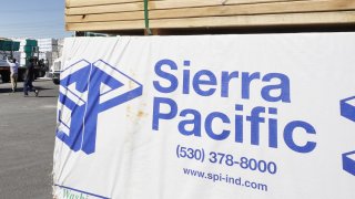 Sierra Pacific Industries lumber at Burton Lumber in Salt Lake City, Utah, U.S., on Thursday, May 6, 2021.