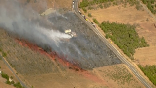 Sky Ranger 7 was overhead when a county aircraft made a water drop.