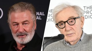 Alec Baldwin (left) and Woody Allen (right).