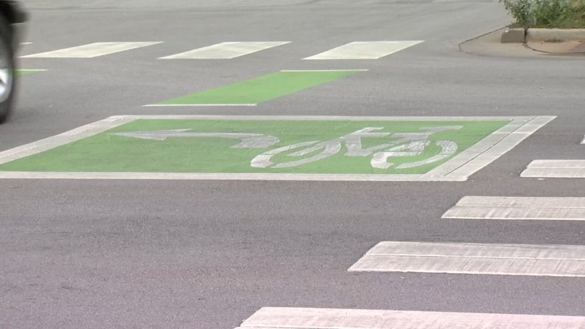 An image from an unknown date and time showing a bike lane.