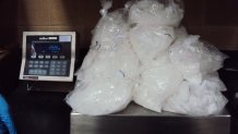 The amount of meth discovered in the vehicle amounted to nearly 27 pounds.