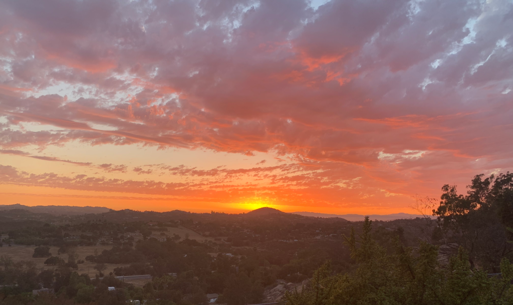 Picture of the June 21, 2022 sunset from Valley Center taken by Melani Da Pron.