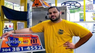 George Tanios at his business in Morgantown, W.V.,