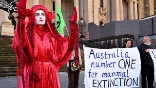 Extinction Rebellion members protest