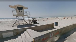 San Diego Lifeguard Tower is located near Santa Clara Place in Mission Beach