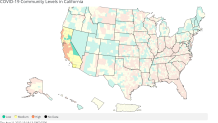 COVID-19 Community Levels in California.