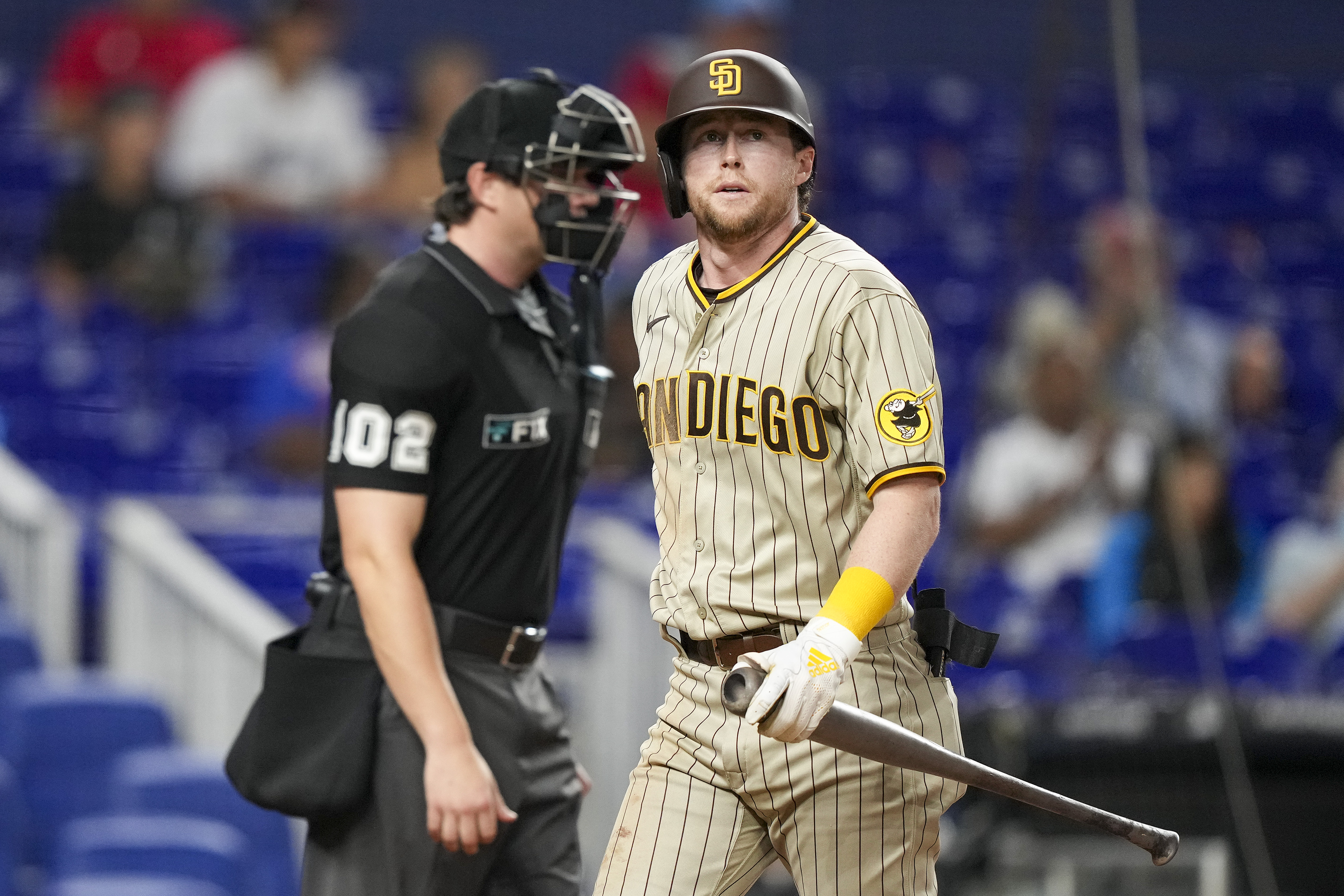 Sean Manaea of the San Diego Padres looks on from the dugout during News  Photo - Getty Images