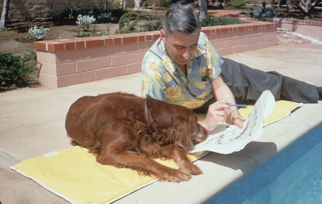 Dr Seuss And His Dog Outside