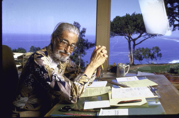 Author Theodore Geisel (""Dr Seuss"") at home
