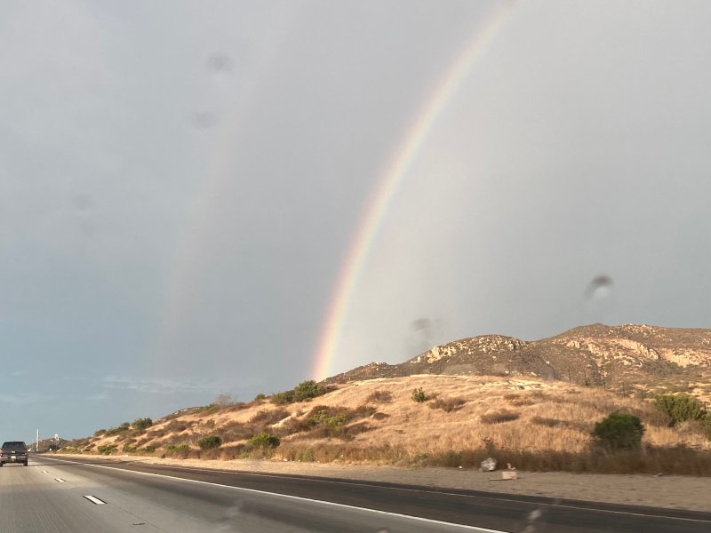 Rainbows Bring Splash of Color to San Diego County's Stormy Skies