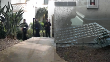 Photo Illustration: San DIego Officers leave Connie Dadkhah's apartment