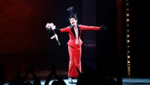 Lea Michele as "Fanny Brice" in "Funny Girl" on Broadway at The August Wilson Theatre