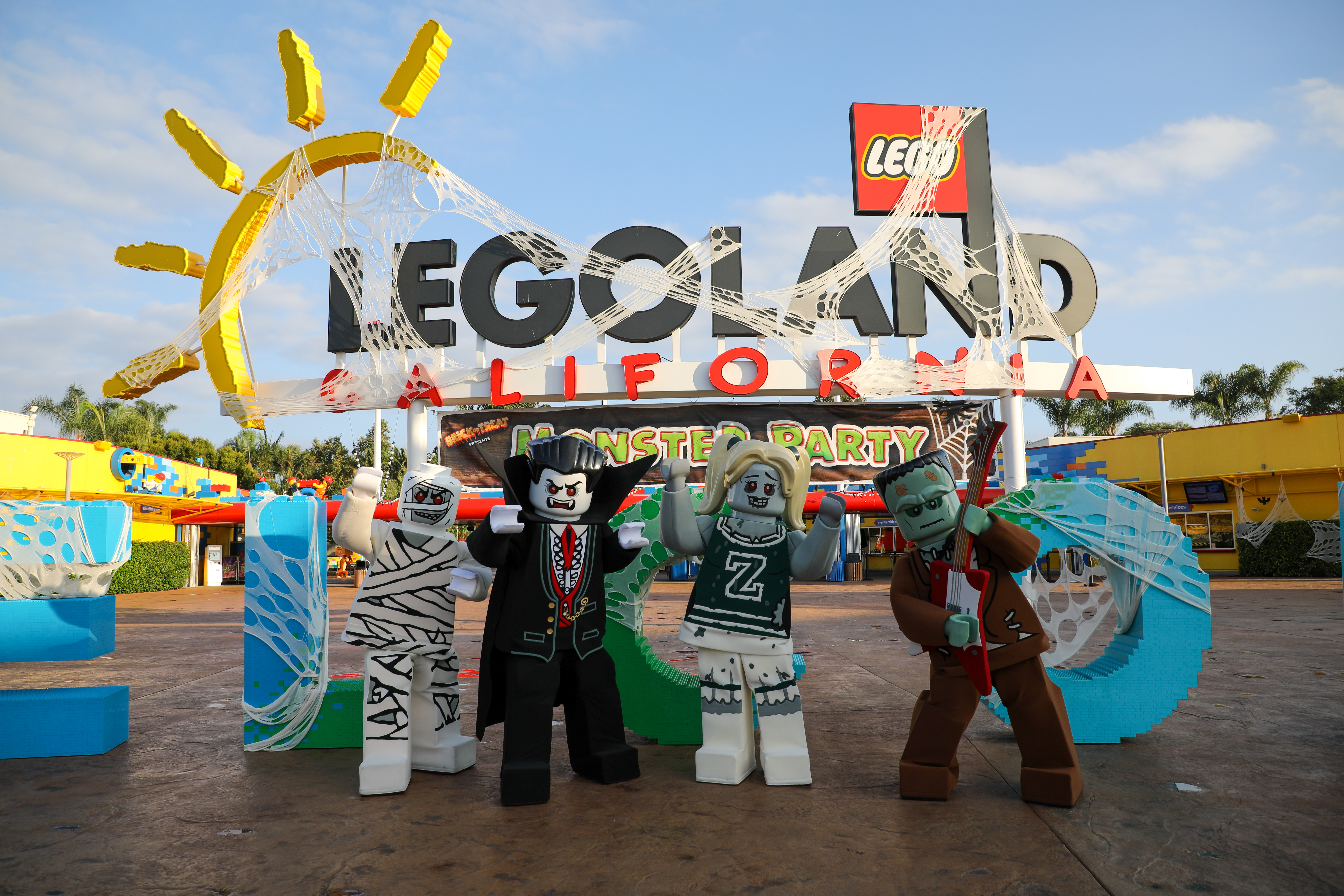 A promotional image of Legoland California Resort's "Brick-or-Treat" Halloween 2022 event.