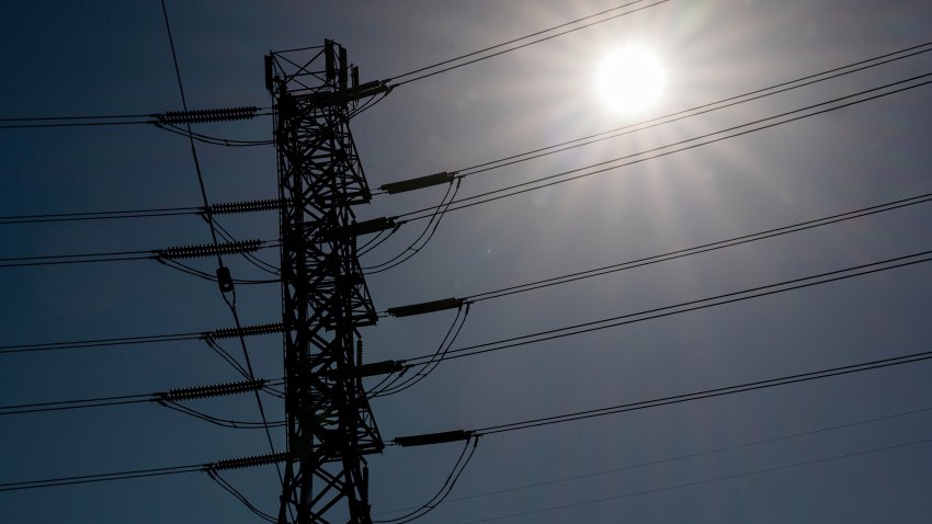 Electrical transmission towers.