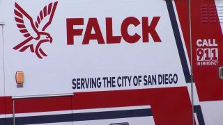 A Falck Ambulance in San Diego, CA