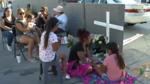 A memorial remembers a one-year-old girl who was struck and killed by a hit-and-run driver in City Heights. Sept. 25, 2022.