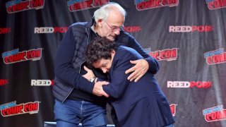 "Back to the Future" stars Christopher Lloyd and Michael J. Fox had a sweet reunion at New York Comic Con on Oct. 8, 2022.