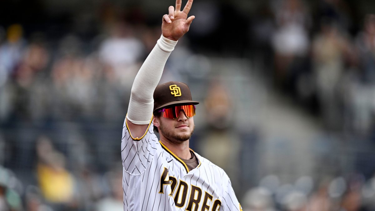 Wil Myers talks with San Diego media before the start of Padres Spring  Training 