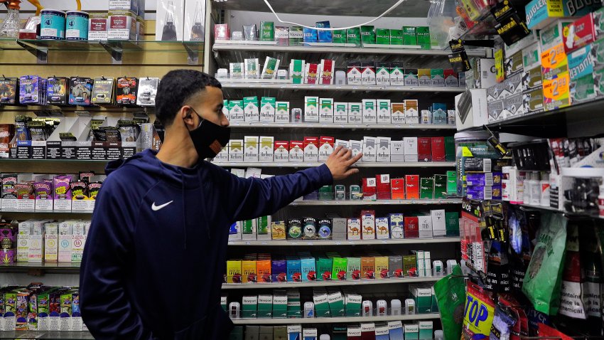 Tobacco products are pictured.