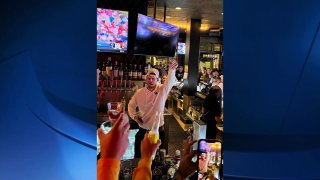 After securing a spot in the NLCS, seasoned Padre Wil Myers was seen ordering shots for everyone at Social Tap in the Gaslamp. (Maggie Myers)