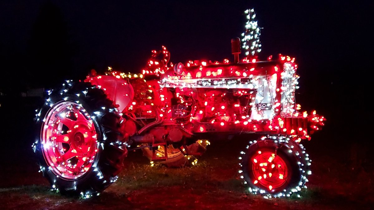 Here Come the Famous Lighted Tractors of Calistoga NBC 7 San Diego