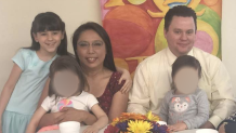 This undated photo shows the McCormack family. NBC 7 has altered the image to protect the identity of the surviving children. From left to right, Arabella McCormack, Leticia McCormack, & Brian McCormack.
