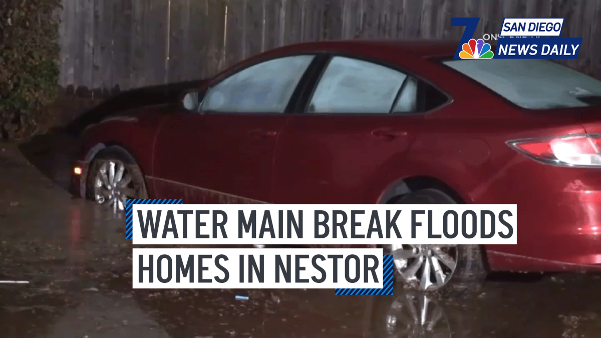 Water Main Break Floods Homes in Nestor San Diego News Daily NBC 7