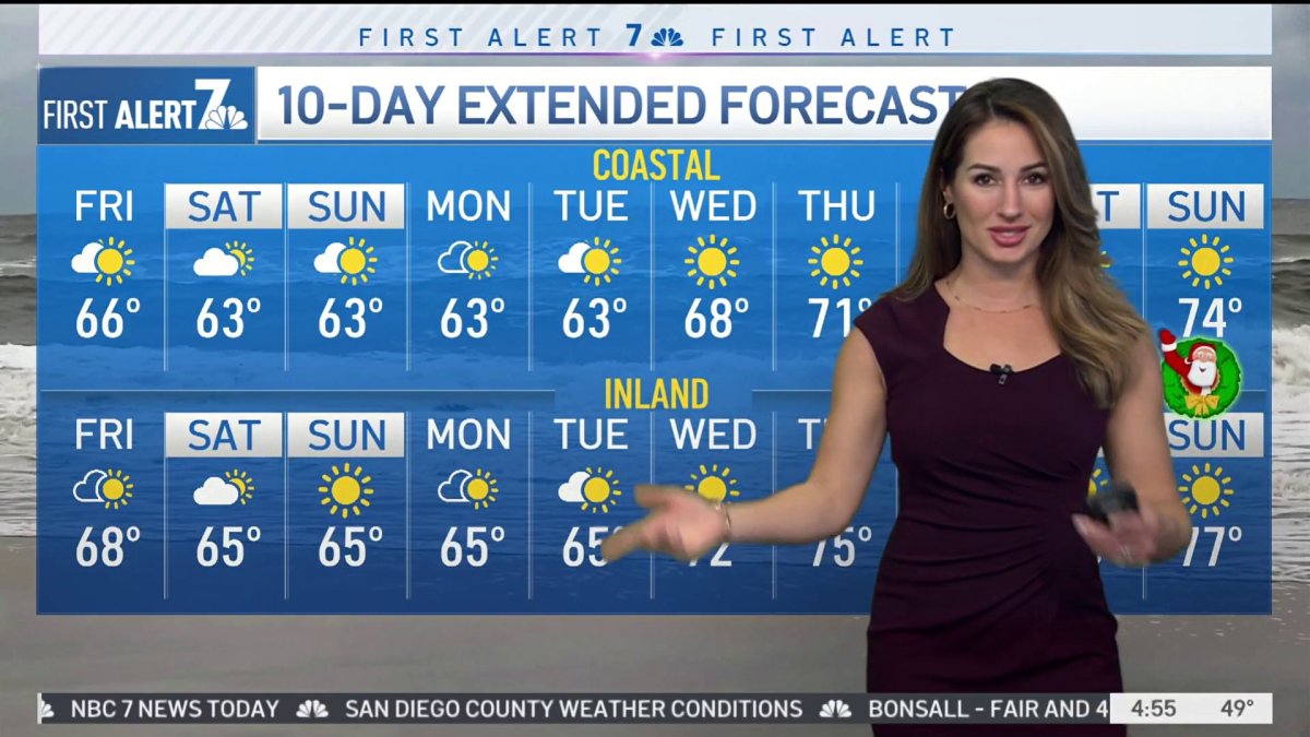 San Diego Weather Today Sheena Parveens Morning Forecast For Friday Dec 16 2022 Nbc 7