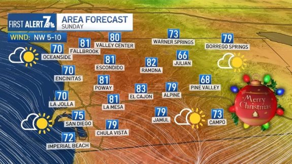San Diego Among the Warmest Forecasts in The U.S. for Christmas โ NBC 7 ...