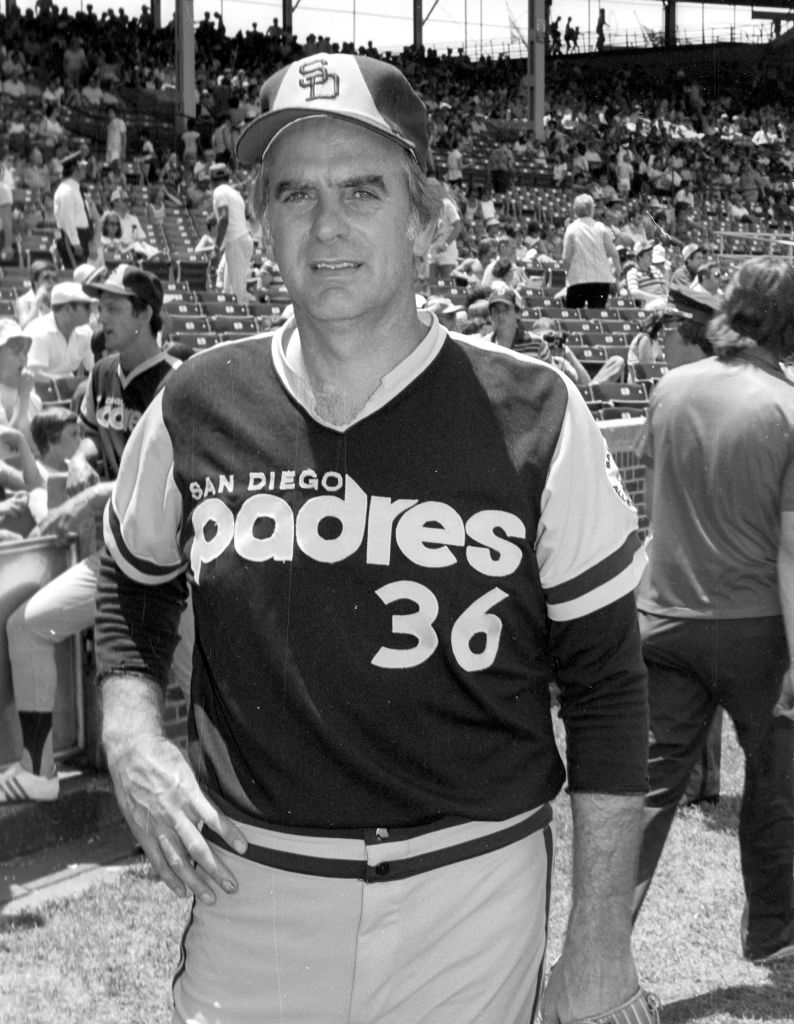 Gaylord Perry of the San Diego Padres poses before a MLB game at Wrigley Field in Chicago, Illinois. Perry played for the San Diego Padres in 1978-79.