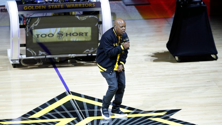 FILE: Rapper Too Short performs at halftime during the Golden State Warriors NBA Western Conference Finals playoff game against the Dallas Mavericks at the Chase Center in San Francisco, Calif., on Wednesday, May 18, 2022. (Jane Tyska/Digtal First Media/East Bay Times via Getty Images)