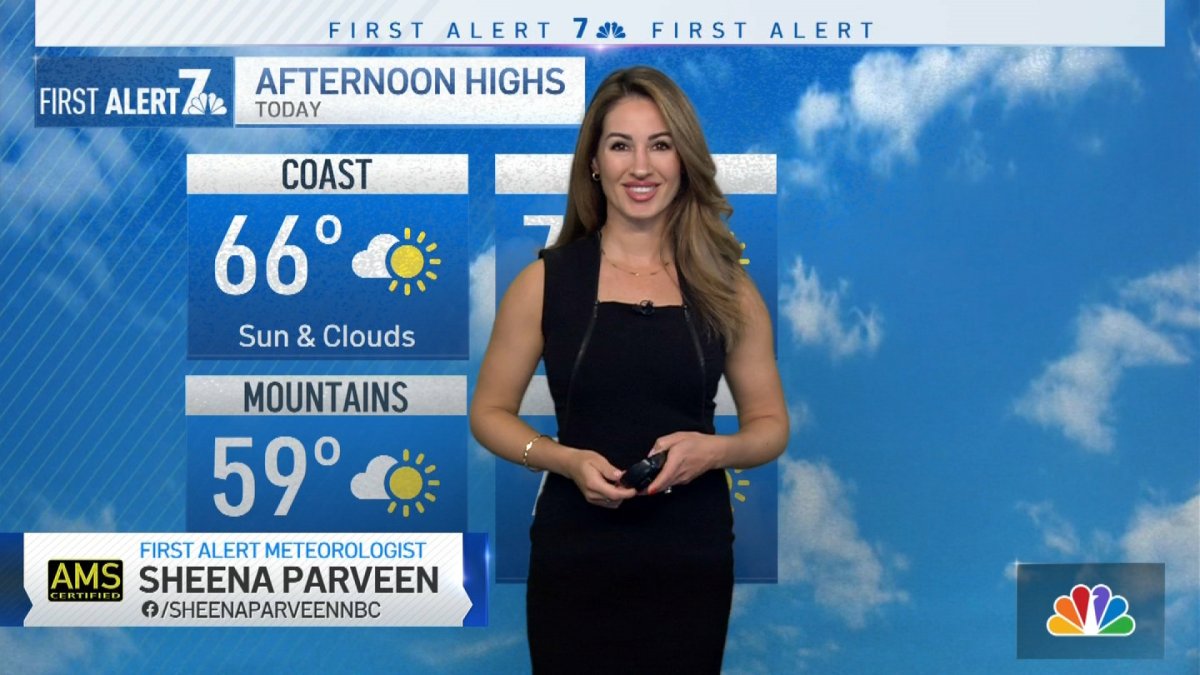 San Diego Weather Today Sheena Parveens Morning Forecast For Thursday Dec 22 2022 Nbc 7