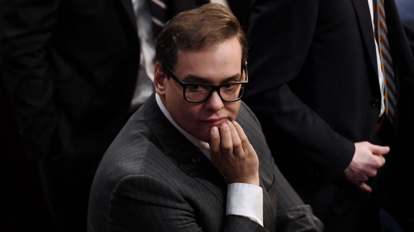 Newly elected Republican Representative from New York George Santos attends the US House of Representatives voting for new speaker at the US Capitol in Washington, DC, January 4, 2023.