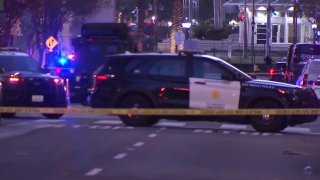 An investigation into a shooting was underway in the Gaslamp on Jan. 20, 2023.
