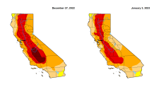 Drought conditions in California.