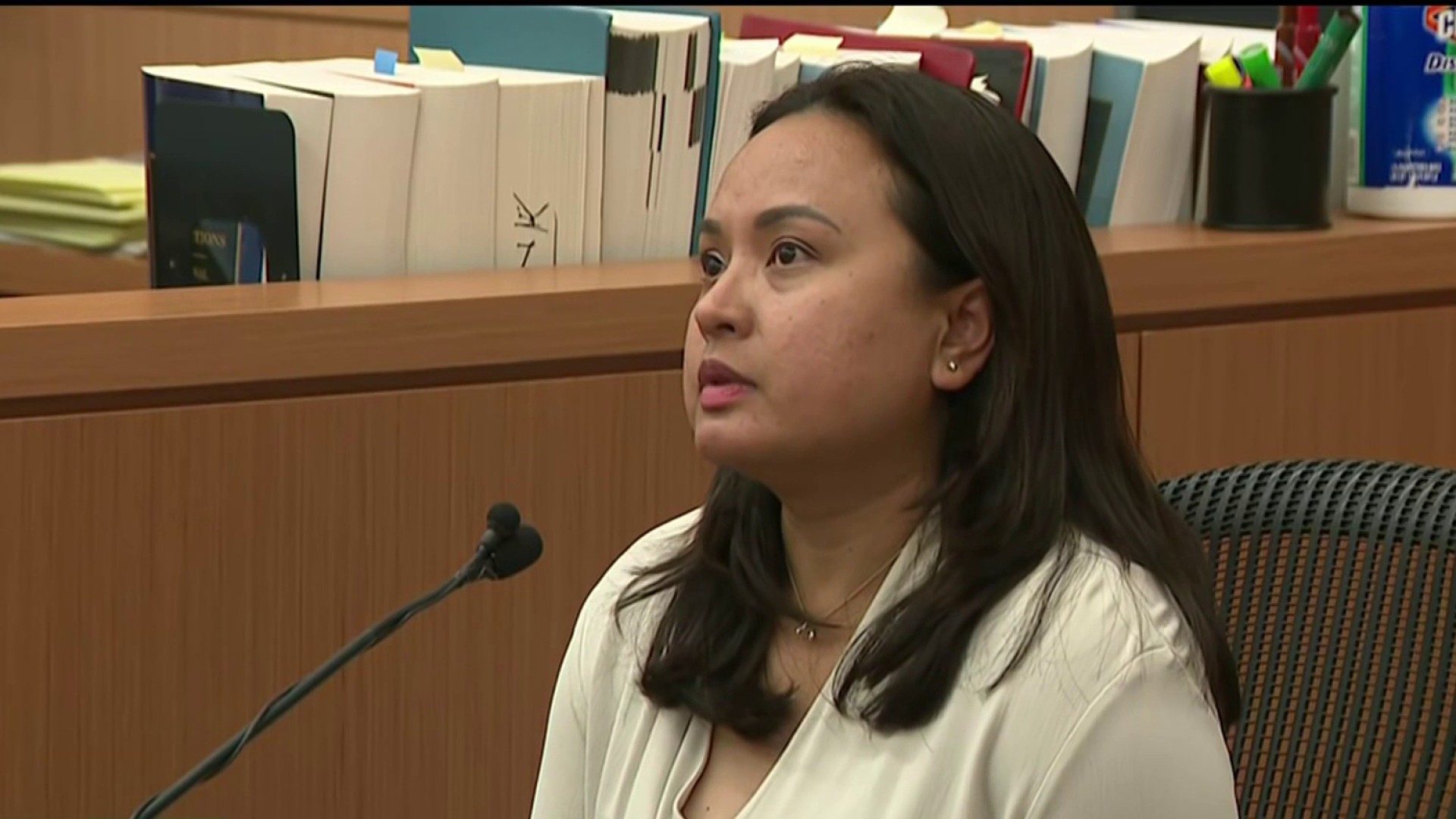 Genesis Tabalanza testifies during the preliminary hearing in January of 2023.