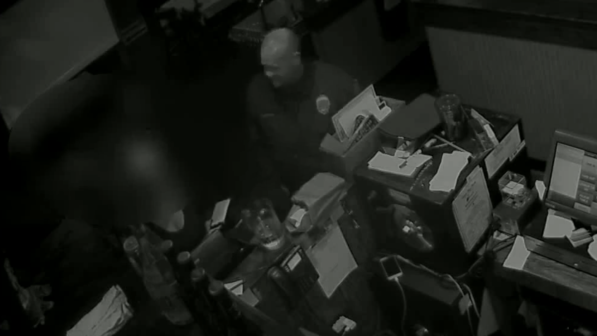 Restaurant surveillance screenshot tied to the Sgt. Buddy Johnson misconduct case