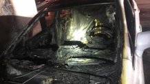 A car was destroyed by a fire in Imperial Beach on Feb. 4, 2023.