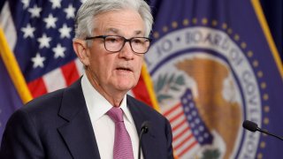 U.S. Federal Reserve Chair Jerome Powell addresses reporters after the Fed raised its target interest rate by a quarter of a percentage point, during a news conference at the Federal Reserve Building in Washington, February 1, 2023.
