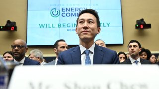 TikTok CEO Shou Zi Chew arrives to testify before the House Energy and Commerce Committee hearing on “TikTok: