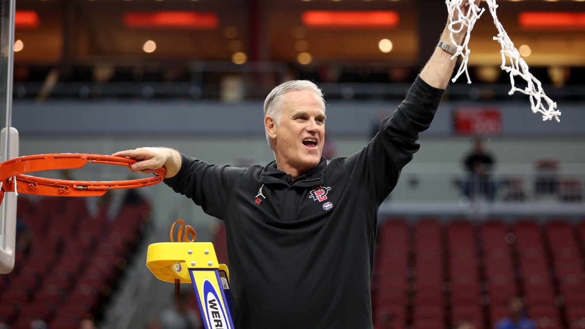 San Diego State’s Brian Dutcher Celebrates Final Four Bid With Trust