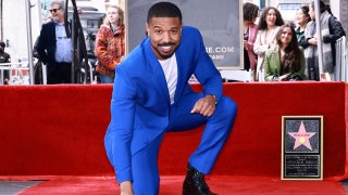 Michael B. Jordan attends his Hollywood Walk of Fame star ceremony on March 1, 2023, in Hollywood, California.