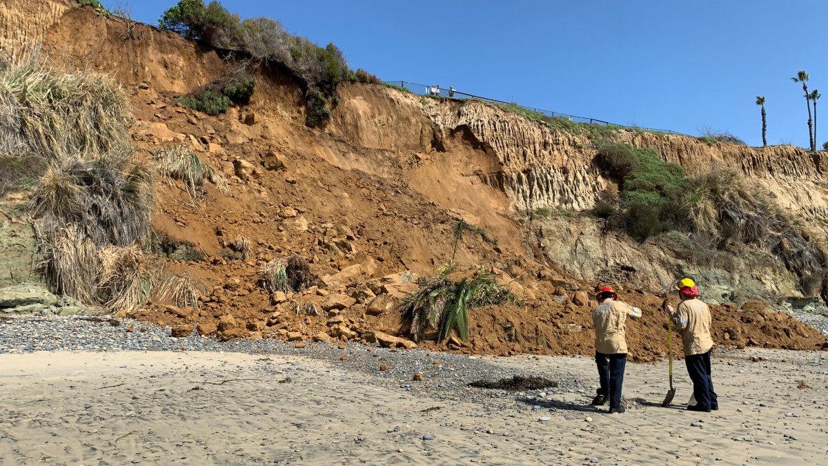 Bluff Collapse Reported Above San Elijo State Beach in Encinitas NBC