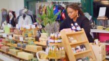 Ernestine Brown, founder and owner of The Old Town Soap Company, oversees her products.