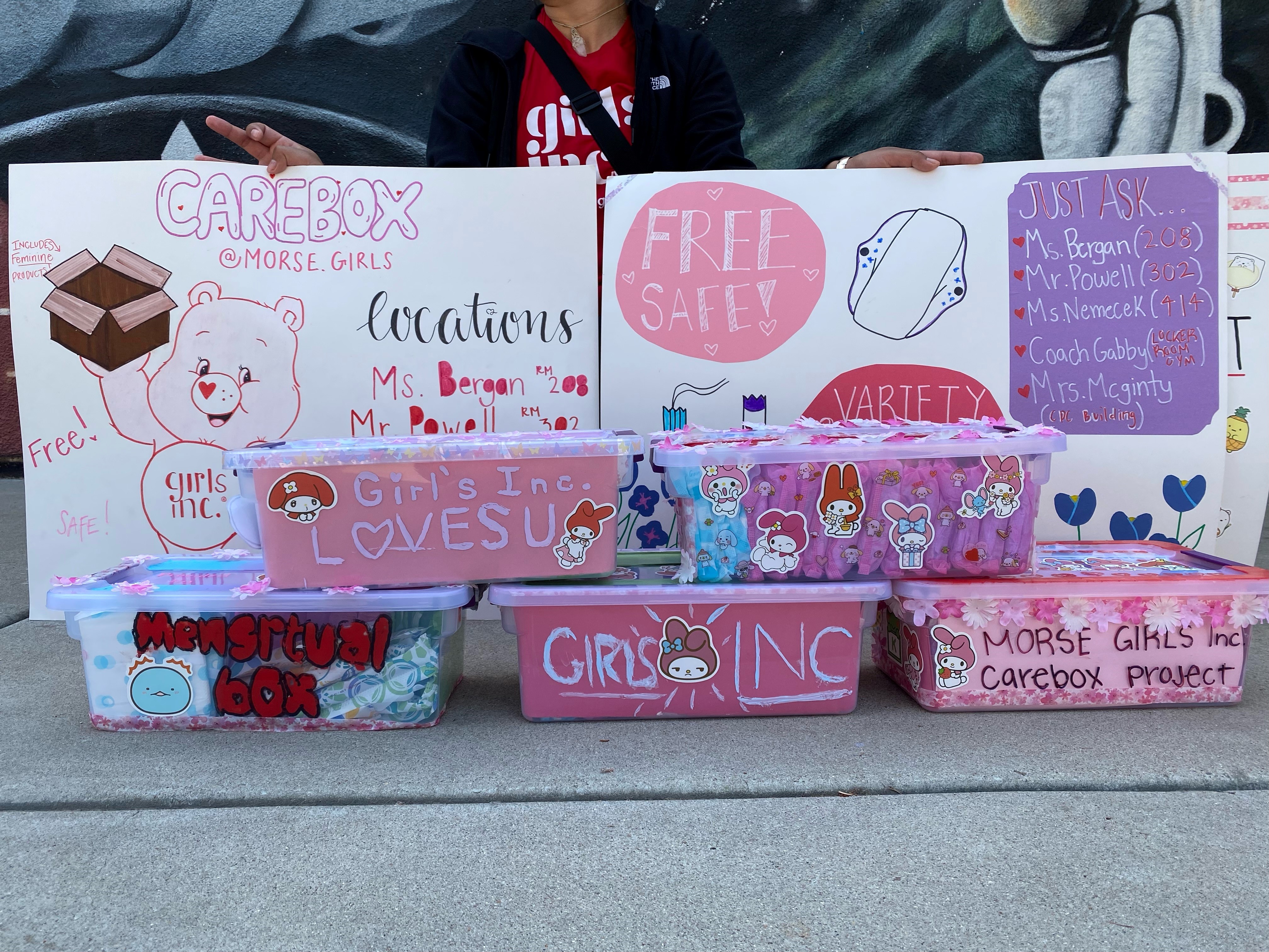 The Menstrual Equity Kits created by the Girls Inc. team at Morse High School in San Diego.