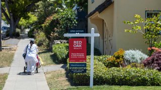 A “For Sale” sign outside a house in Albany, California, on Tuesday, May 31, 2022.