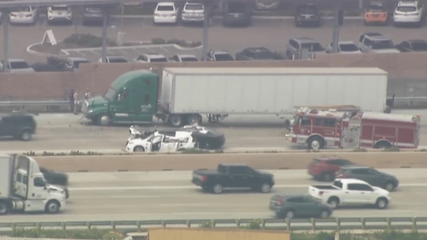 One Killed in Big Rig Crash on I-5 in Encinitas, Traffic Delayed for ...