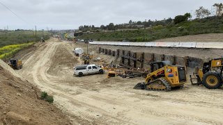 The eastbound lanes of SR-78 during Week 2 of construction