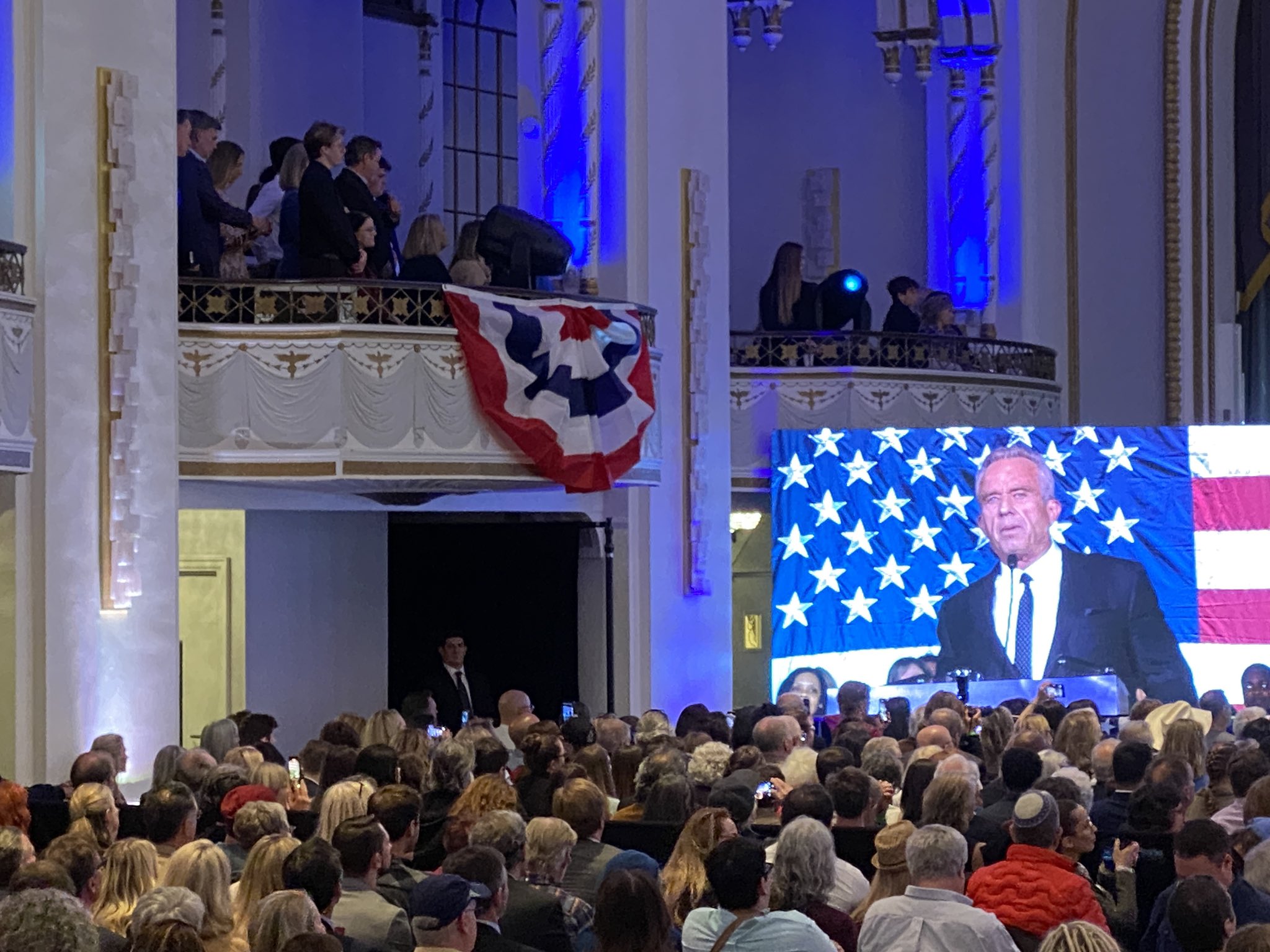 Robert F. Kennedy Jr. announces his 2024 run for president as a Democrat at a Boston hotel on Wednesday, April 19, 2023.